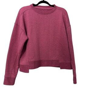 Freely Women's Athleisure Sweatshirt‎ Top Dusty Rose Yoga Pilates M